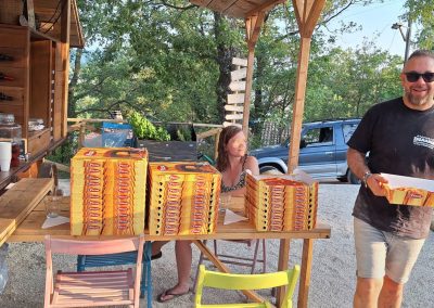 Camping le Farfalle Le Marche-pizzaavond